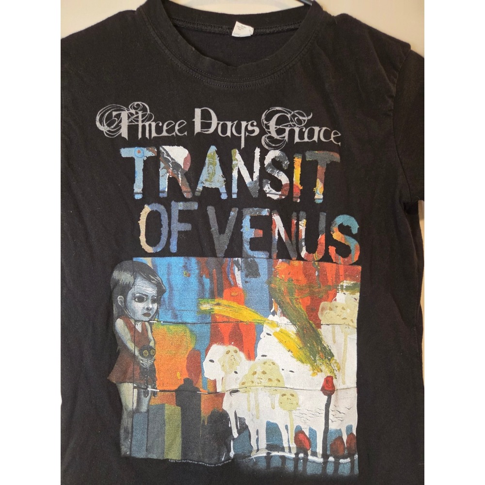 Three Days Grace Transit of Venus Band T-Shirt Black Tultex 2012 Rock Graphic M - Picture 2 of 8